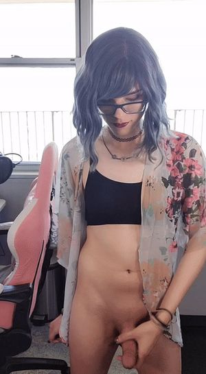 love how she strokes it