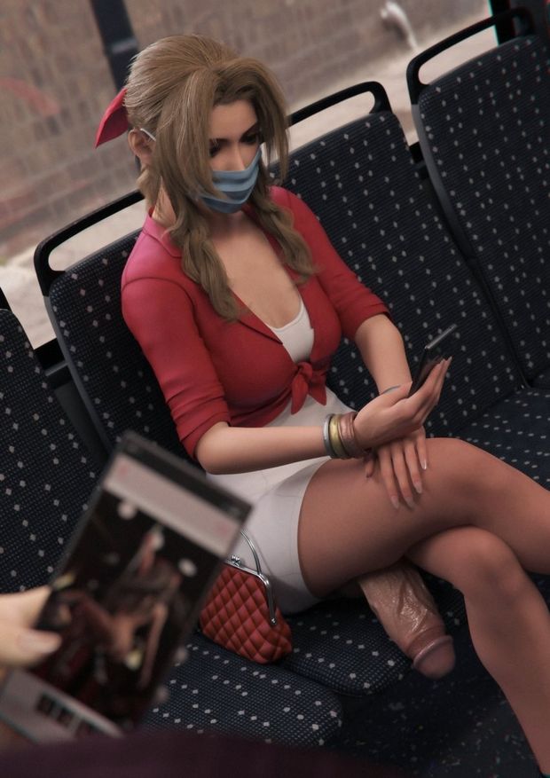 FF7 Futa Aerith Cant Hide Her Big Dick