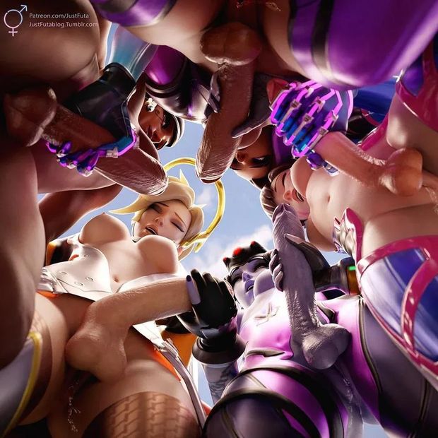 The overwatch crew jerks their hung cocks above you. Start a Blowbang, sissy.