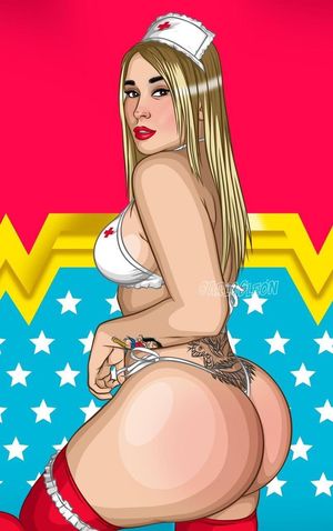 Hot ass sexy nurse art