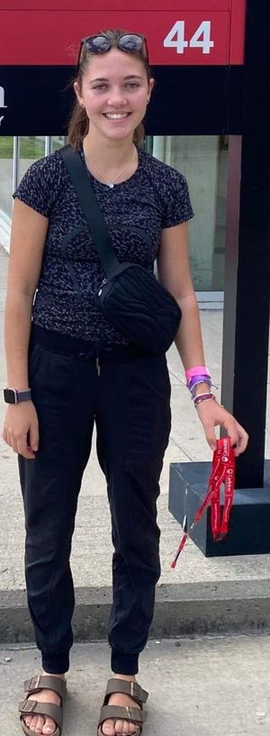 Hannah first day of college