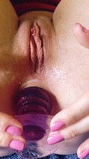 Slutty girlfriend toying with her hungry gaped asshole