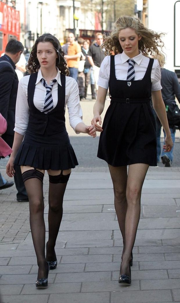 leggy babes in public