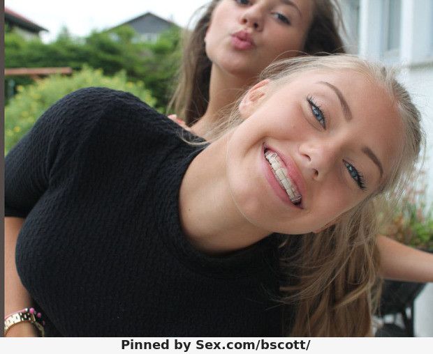 Blonde with braces