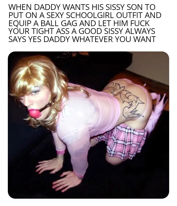 Ballgagged sissys ready for daddy