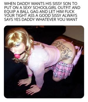 Ballgagged sissys ready for daddy