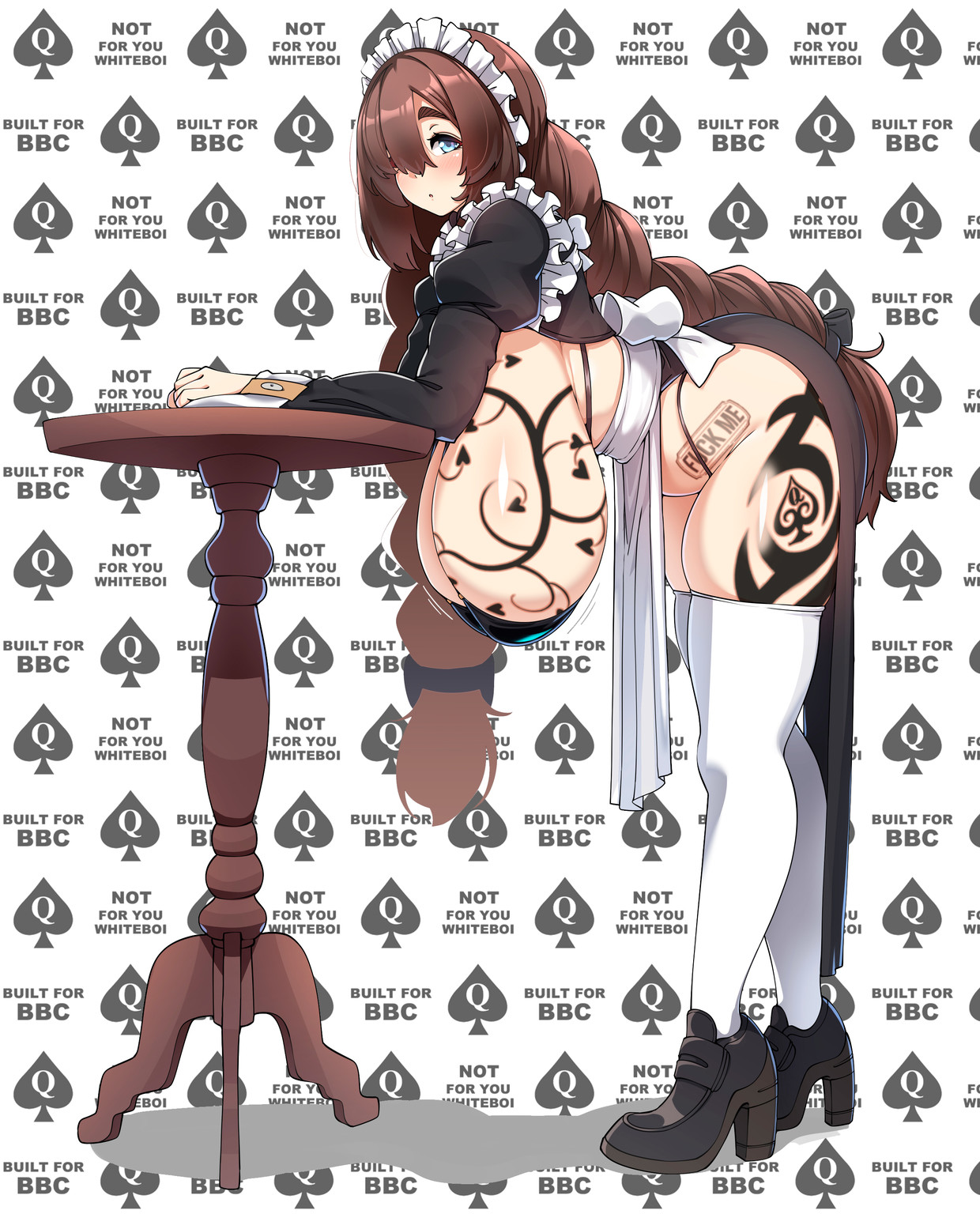 A voluptuous maid for Black bulls.