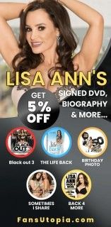 Lisa Ann Signed Biography, DVD Cover and More On Fans Utopia Store