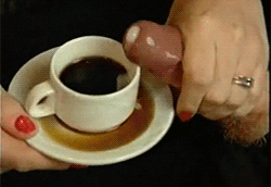 There is coffee with cream and cream that is creamier