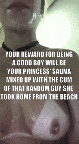 Drink up all of your submissiveness to her