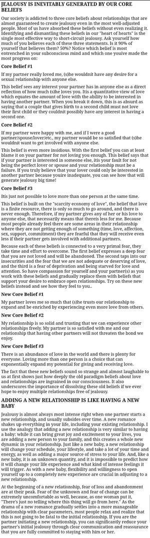 How to deal with jealousy