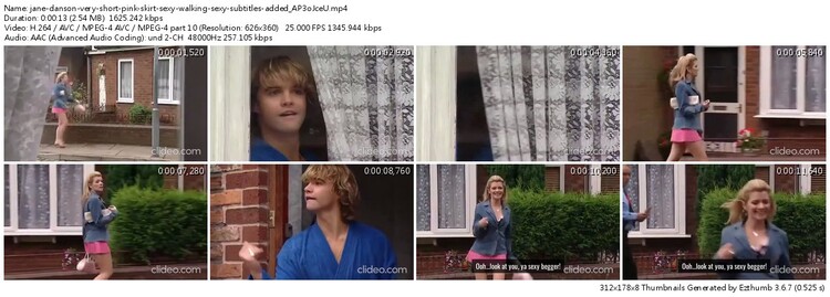 jane-danson-very-short-pink-skirt-sexy-walking-sexy-subtitles-added thumbnails!
