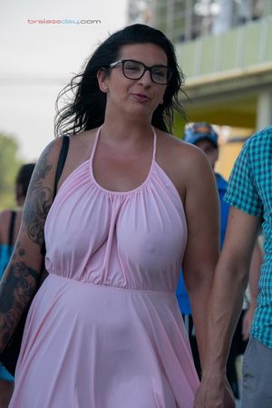 Big mature tits in seethrough dress