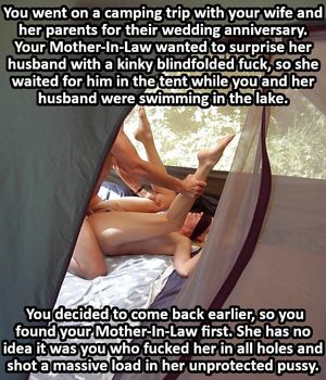 Blindfolded Mother-in-law fuck