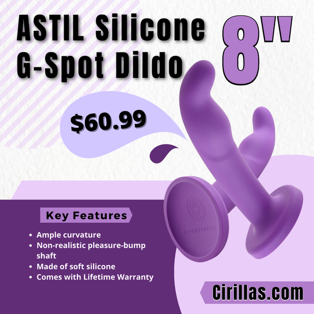 ASTIL 8" Silicone G-Spot Dildo