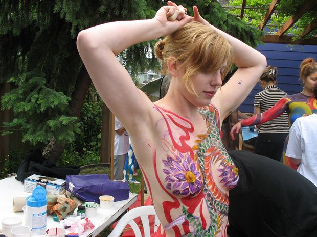 elaborate body art