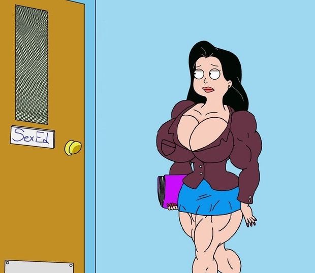 muscle toon brunette