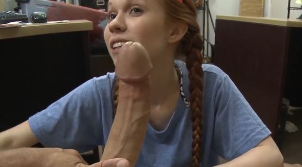 Teen ready to suck a huge cock