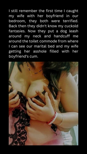 Wife & her boyfriend dominate fag husband