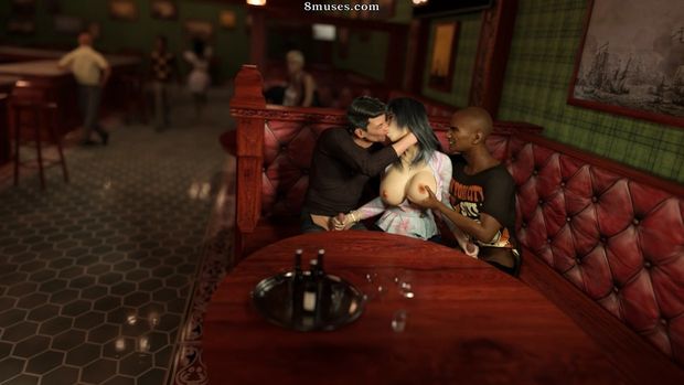 Jerking off two strangers in a pub