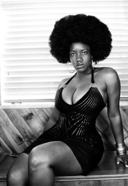Woman with Afro
