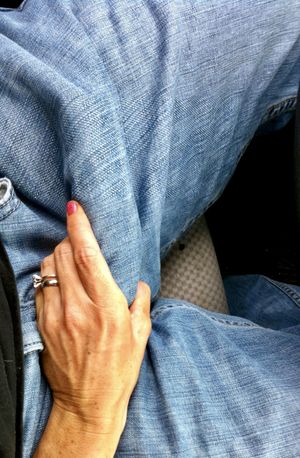 The wife grabbing the emergency break while I was driving