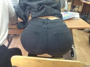 A classmate's nut pleases the eye