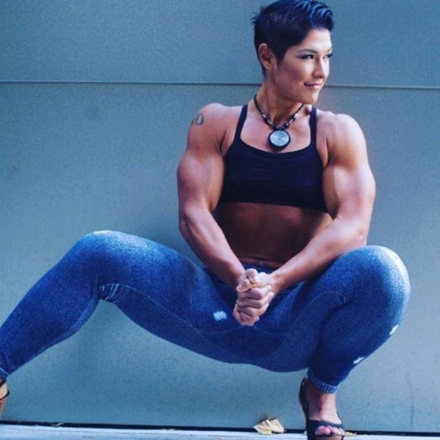 muscle in jeans