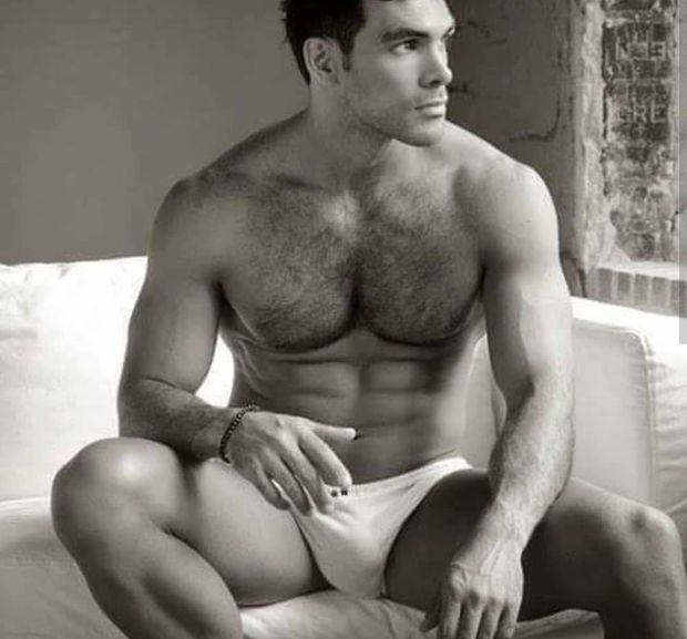 hairy model underwear