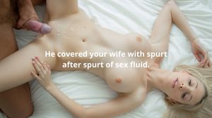 He covered your wife with spurt after spurt of sex fluid.