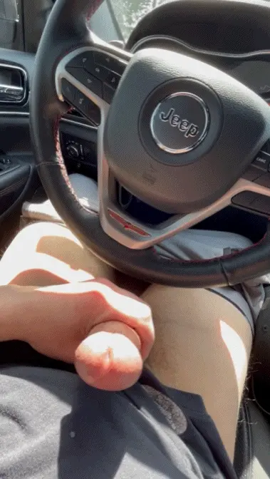 Shooting a big load in the car