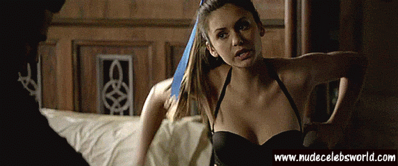 Sexy Bulgarian Star Nina Dobrev Makes Them Bounce In Vampire Diaries Gif