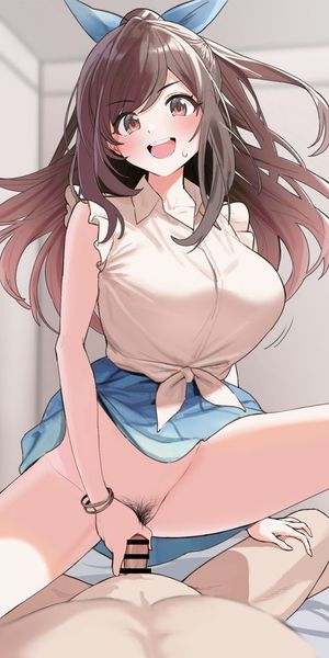 Kogane about to bounce on your cock in her cute outfit