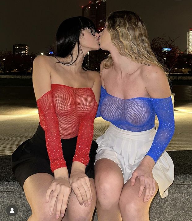 Sexy bitches making out