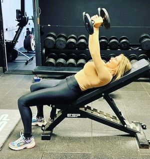 Carol on bench big boobs