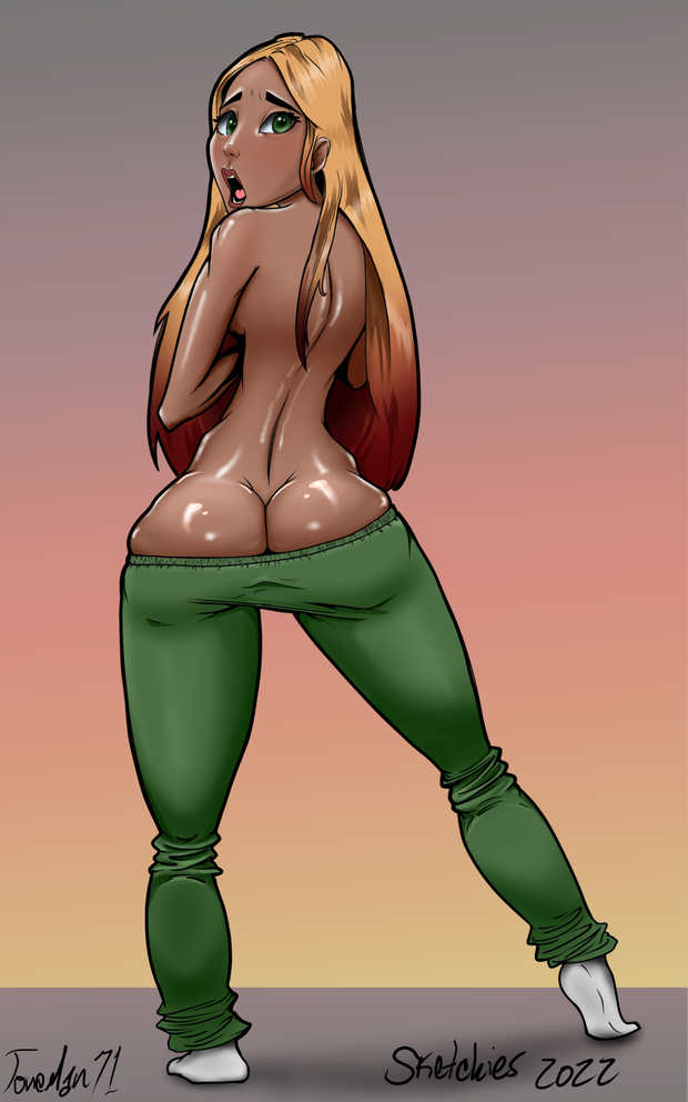 Sexy blond with juicy ass