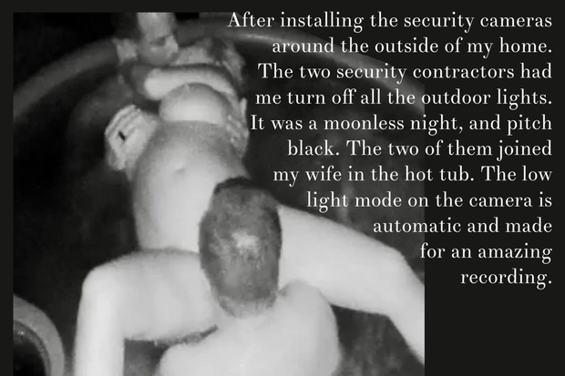 Security cameras.