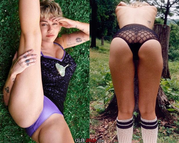 Miley Cyrus showing off