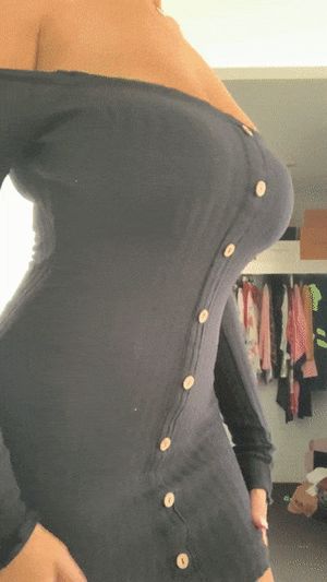 incredible woman showing her assets