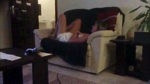 my mom often fingers her pussy on the couch