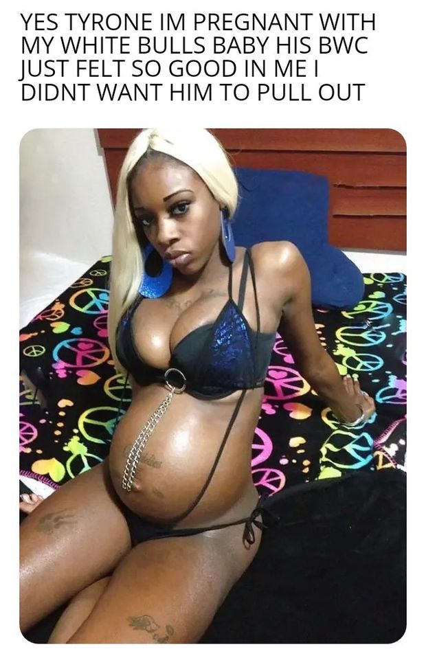 Too bad it isn't my baby in that sweet chocolate pussy