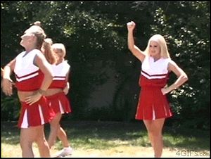 The slutty babes on the cheer team