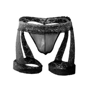 Sexy Lace Mesh Garter Belt Leggings Thongs Panties Briefs Underwear