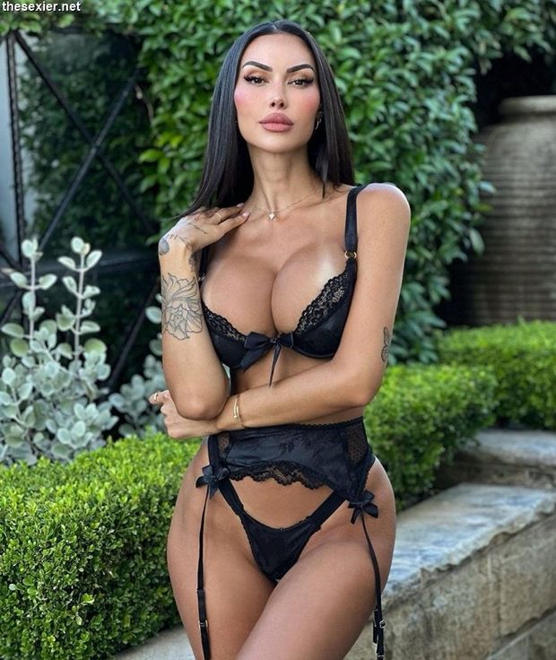 busty lingerie babe