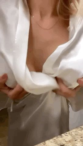 Milf in a white robe