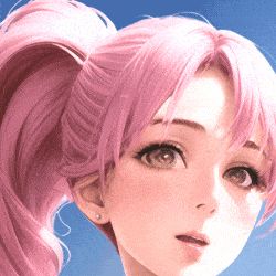 sexy pink hair having fun