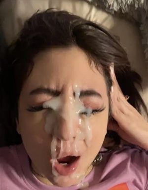 Pulled out that thick ass and painted her face