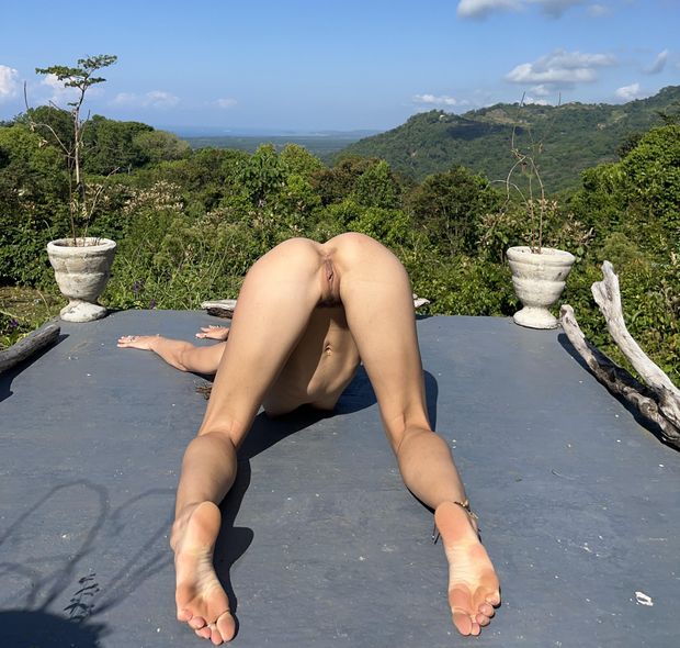 yoga in the forest