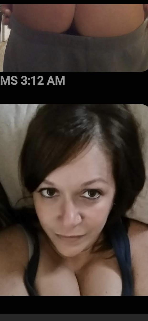 Wife waiting for cum on her tits