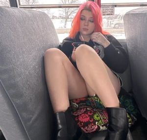 Hot classmate on the bus